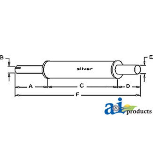 A & I Products Muffler 36" x5" x5" A-957E5230D